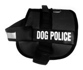 Pet Pretty Dog Police L Airtag Göğüs H Tipi Köpek Tasmaları Siyah