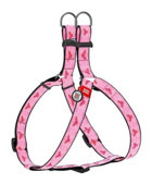 Waudog Wonder Woman Desenli W 40-55 cm L Makaralı Ayarlanabilir Göğüs Köpek Tasmaları Pembe