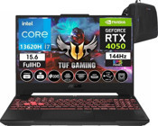 Asus Tuf Gaming F15 FX507VU-LP25730 Harici GeForce RTX 4050 Intel Core i7 13620H 96 GB Ram 1 TB SSD 15.6 inç Full HD Windows 11 Home Oyuncu Laptop + Zetta Çanta