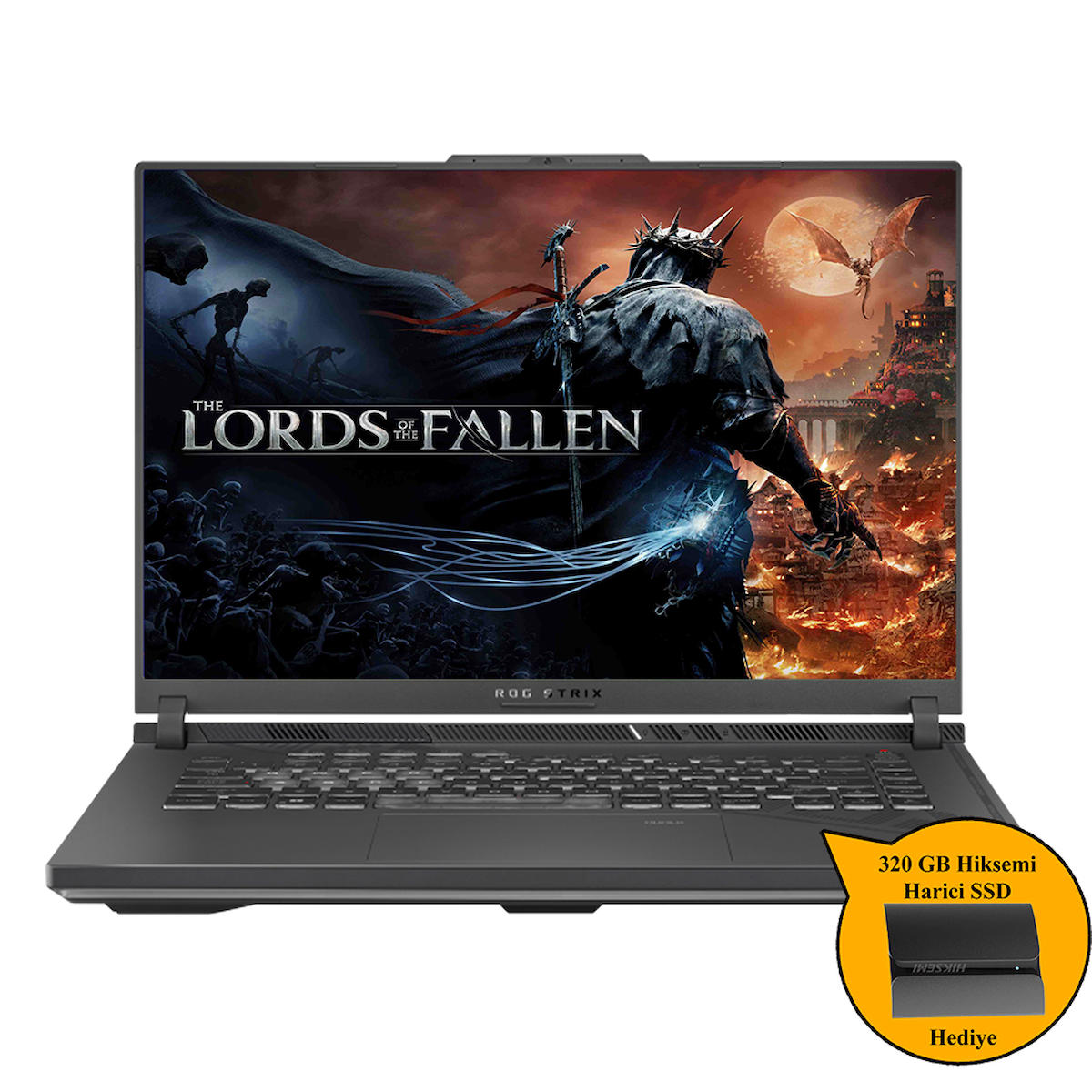 Asus Rog Strix G16 G614JV-N3157 Zİ72 Dahili GeForce RTX 4060 Intel Core i7 13650HX 48 GB Ram 2 + 2 TB SSD 16 inç Full HD Windows 10 Pro Oyuncu Laptop + 320 GB Hiksemi SSD