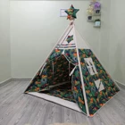 Henna Prime Henna Duck 450 Üçgen Kızılderili Unisex Orman Sevgisi Oyun Çadırı Çok Renkli