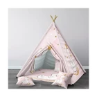 Instababyrooms 184 2-4 Yaş Üçgen Kızılderili Kız Kuğulu Oyun Çadırı Pembe
