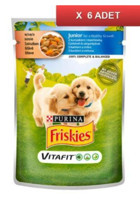 Friskies Vitafit Tavuklu Parça Etli Yavru Yaş Köpek Maması 100 gr 6'lı