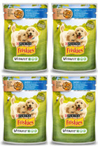Friskies Vitafit Havuçlu-Tavuklu Parça Etli Yavru Yaş Köpek Maması 100 gr 4'lü