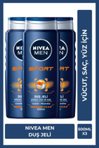 Nivea Sport Duş Jeli 3x500 ml