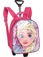 Bagacar Disney Frozen Tekerlekli Tek Gözlü Pembe İlkokul Kız Sırt Çantası