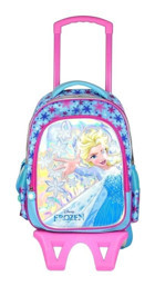 Hakan Çanta Disney Frozen Yıldız Tekerlekli Su Geçirmez 2 Gözlü Çok Renkli İlkokul Kız Sırt Çantası