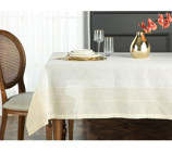 English Home Luxe Keten Look Polyester 150 x 220 cm Dikdörtgen Masa Örtüsü Bej