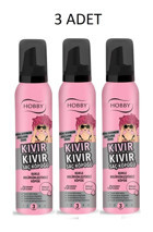 Hobby Kıvır Kıvır Dalgalı Saçlar İçin Şekillendirici Hacim Veren Saç Köpüğü 3x150 ml