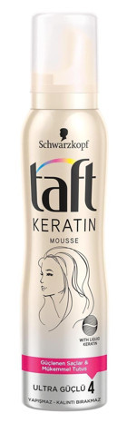 Schwarzkopf Taft Keratin Düz Saçlar İçin Şekillendirici Saç Köpüğü 150 ml