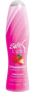 Safex Lube Doğal Su Bazlı Çilekli Kayganlaştırıcı Jel 85 ml