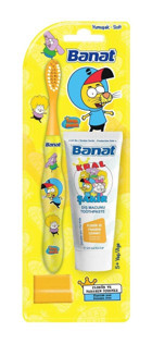 Banat Kral Şakir Orta Manuel Çocuk Diş Fırçası Sarı
