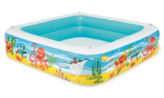 Bestway Gölgelikli 140 x 140 cm Kare Şişme Havuz Çok Renkli