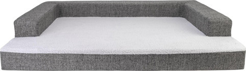 Pet Comfort Gloria Sofa Ortopedik Yıkanabilir Büyük Irk İç Mekan Köpek Yatağı Beyaz-Gri
