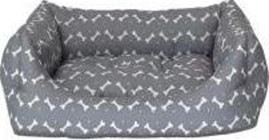 Pet Comfort Uniform Küçük Irk İç Mekan Köpek Yatağı Beyaz-Gri