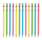Rotring Neon 12'li Mercanlı Köşeli Siyah Kurşun Kalem Seti