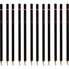 Rotring Sınav 12'li Mercanlı Köşeli Siyah 2B Kurşun Kalem