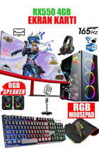 Dmc 169X Harici Radeon RX 550 Intel Core i7 3770 16 GB Ram 500 GB HDD + 256 GB SSD Tower FreeDos 24 inç Monitörlü Masaüstü Oyuncu Bilgisayarı