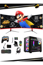 Ramtech BF Rog Ekstra Harici GeForce GTX 750 Tİ Intel Core i5 9400F 16 GB Ram 1 TB HDD + 480 GB SSD Tower FreeDos 23.6 inç Monitörlü Masaüstü Oyuncu Bilgisayarı