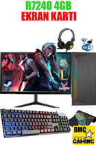 Dmc N156X Harici Radeon R7 240 Intel Core i5 2400 16 GB Ram 256 GB SSD Tower FreeDos 21.5 inç Monitörlü Masaüstü Oyuncu Bilgisayarı