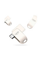 Linktech O564 Premium Mini Çift Taraflı USB 3.0 Usb Type-C 64 GB Flash Bellek Gümüş
