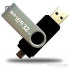Hi-Level HLV-USB20B Şifreli Mini Çift Taraflı USB 2.0 Usb Type-A Micro-A 32 GB Flash Bellek Siyah