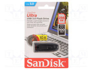 Sandisk Ultra Sdcz48-256G-U46 Şifreli USB 3.1 Usb Type-A 256 GB Flash Bellek Siyah