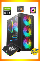 Zeiron Legacy X12 Harici GeForce RTX 2060 Super AMD Ryzen 5 5500 32 GB Ram 1 TB SSD Tower FreeDos Masaüstü Oyuncu Bilgisayarı