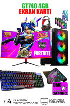 Dmc N172X Harici GeForce GT 740 Intel Core i5 2400 16 GB Ram 256 GB SSD Tower FreeDos 23.8 inç Monitörlü Masaüstü Oyuncu Bilgisayarı