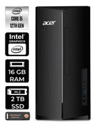 Acer Aspire TC1760 DT.BHUEM.005 Dahili Intel UHD Graphics 730 Intel Core i5 12400 16 GB Ram 2 TB SSD Tower FreeDos Masaüstü Bilgisayar + PER4 BELLEK