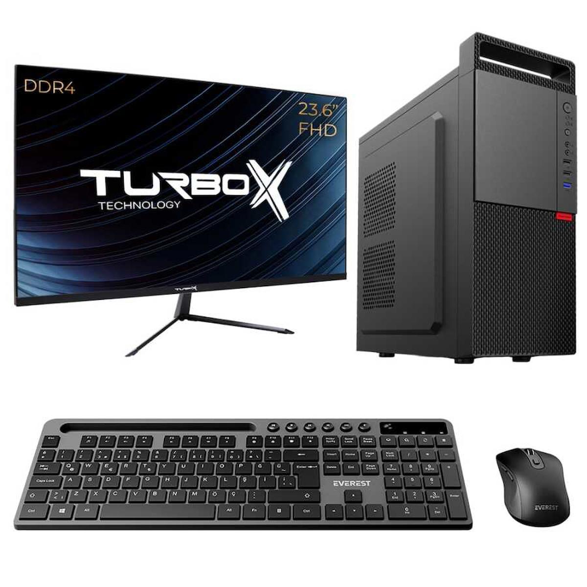 Turbox TX5229 Dahili Intel HD Graphics 4600 Intel Core i5 4440 16 GB Ram 256 GB SSD Tower FreeDos 23.6 inç Monitörlü Masaüstü Bilgisayar