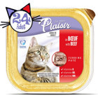 Plaisir Pate Sığır Eti Yaş Kedi Maması 24x100 gr