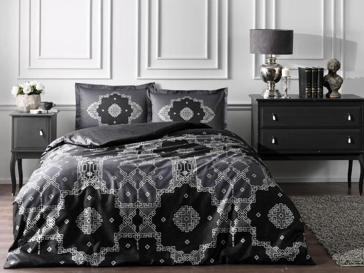 Taç Loren 4 Mevsim 200x220 cm Çarşaflı Çift Kişilik Nevresim Takımı Gri