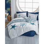 Cotton Box Maritime 4 Mevsim 200x220 cm Çarşaflı Çift Kişilik Nevresim Takımı Lacivert