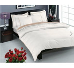 Taç Prestige 4 Mevsim 200x220 cm Çarşaflı Çift Kişilik Nevresim Takımı Ekru