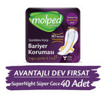 Molped Süper Night 20'li Hijyenik Ped 2 Adet