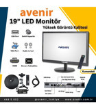 Avenir AV-M19A 60 Hz 5 ms 48.3 inç FHD Flat TN Hoparlörlü HDMI 1920x1080 px LED Monitör
