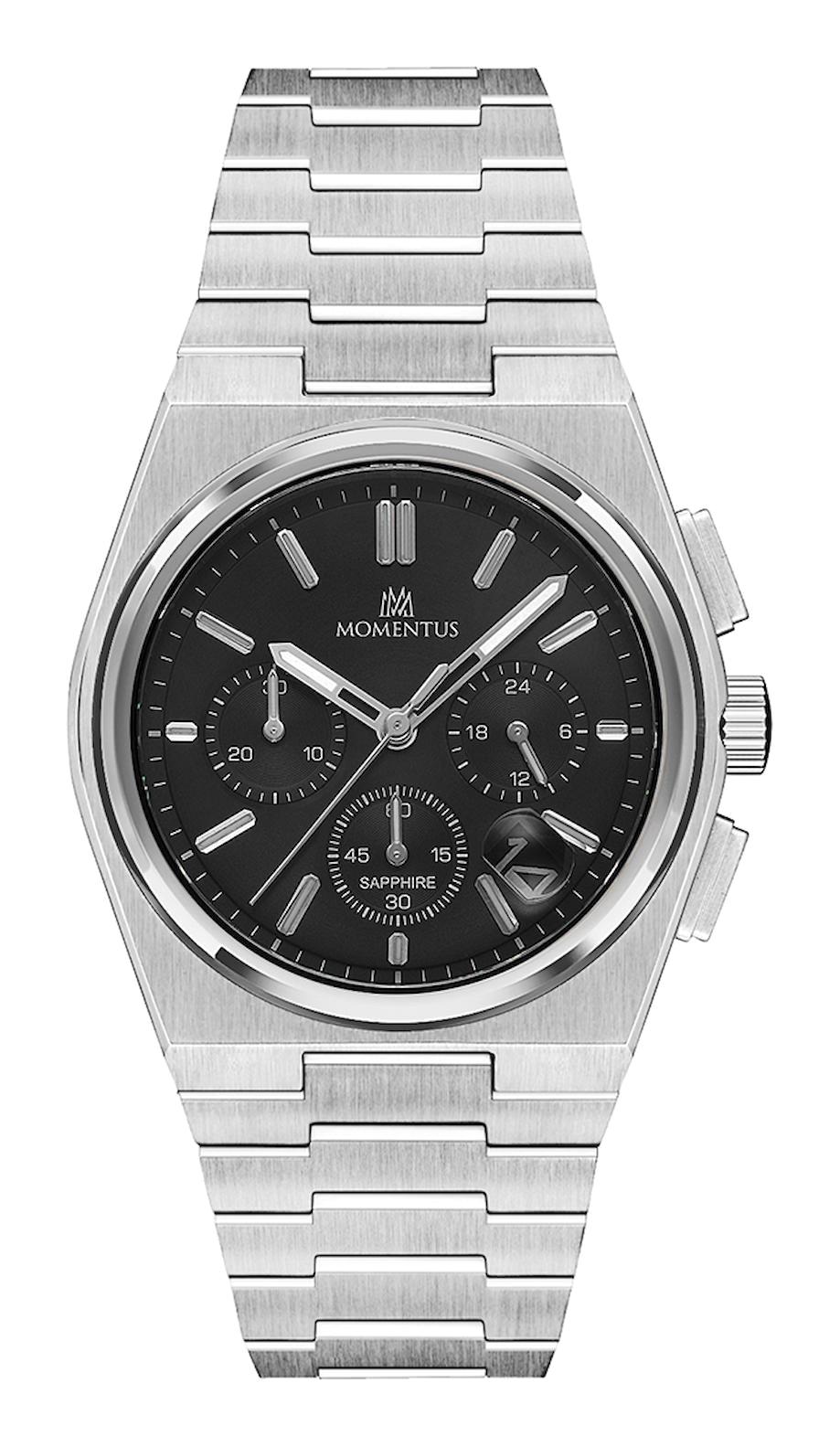 Momentus TM345S-04SS Takvimli 43 mm Çelik Kordon Analog Erkek Kol Saati