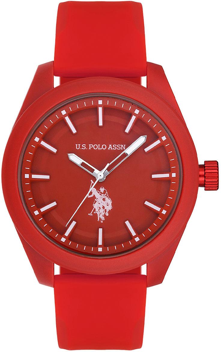 U.S. Polo Assn USPA1022-05 43 mm Kırmızı Silikon Kordon Analog Erkek Kol Saati