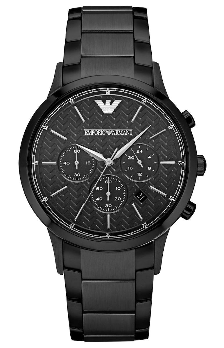 Emporio Armani AR2485 Takvimli 43 mm Siyah Çelik Kordon Analog Kol Saati