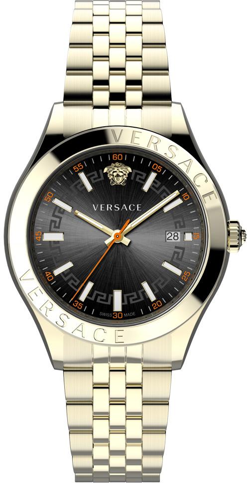 Versace VRSCVEVK01221 Takvimli 42 mm Altın Çelik Kordon Analog Erkek Kol Saati