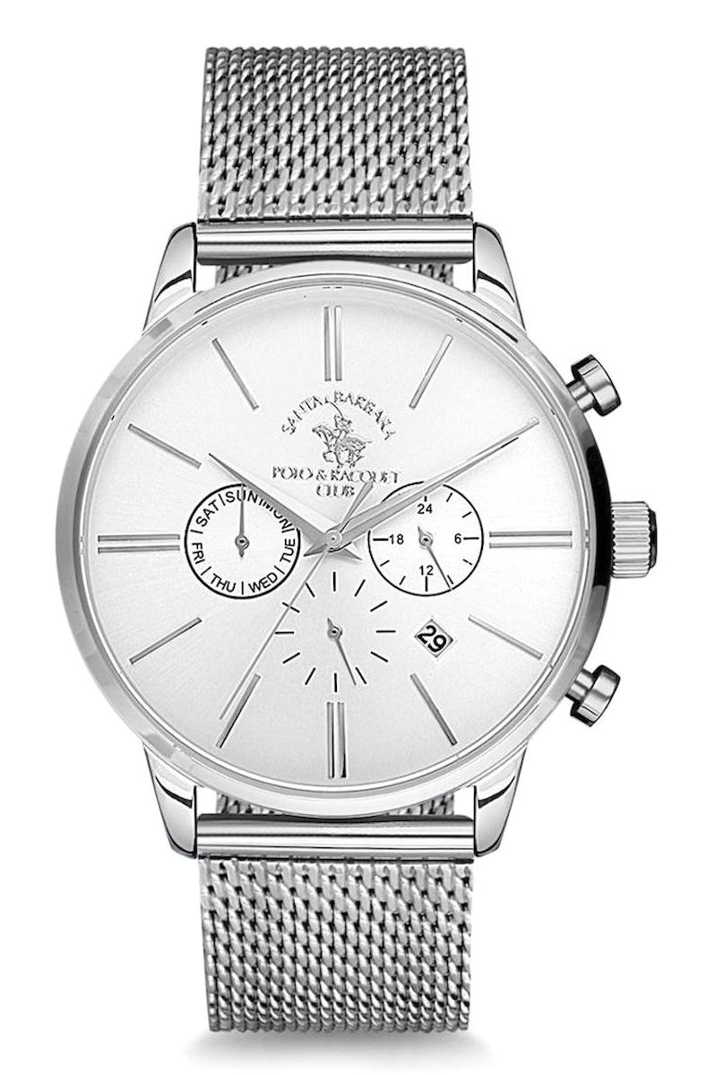 Santa Barbara Polo & Racquet Club SB.5.1144.4 Takvimli Metal Kordon Analog Erkek Kol Saati