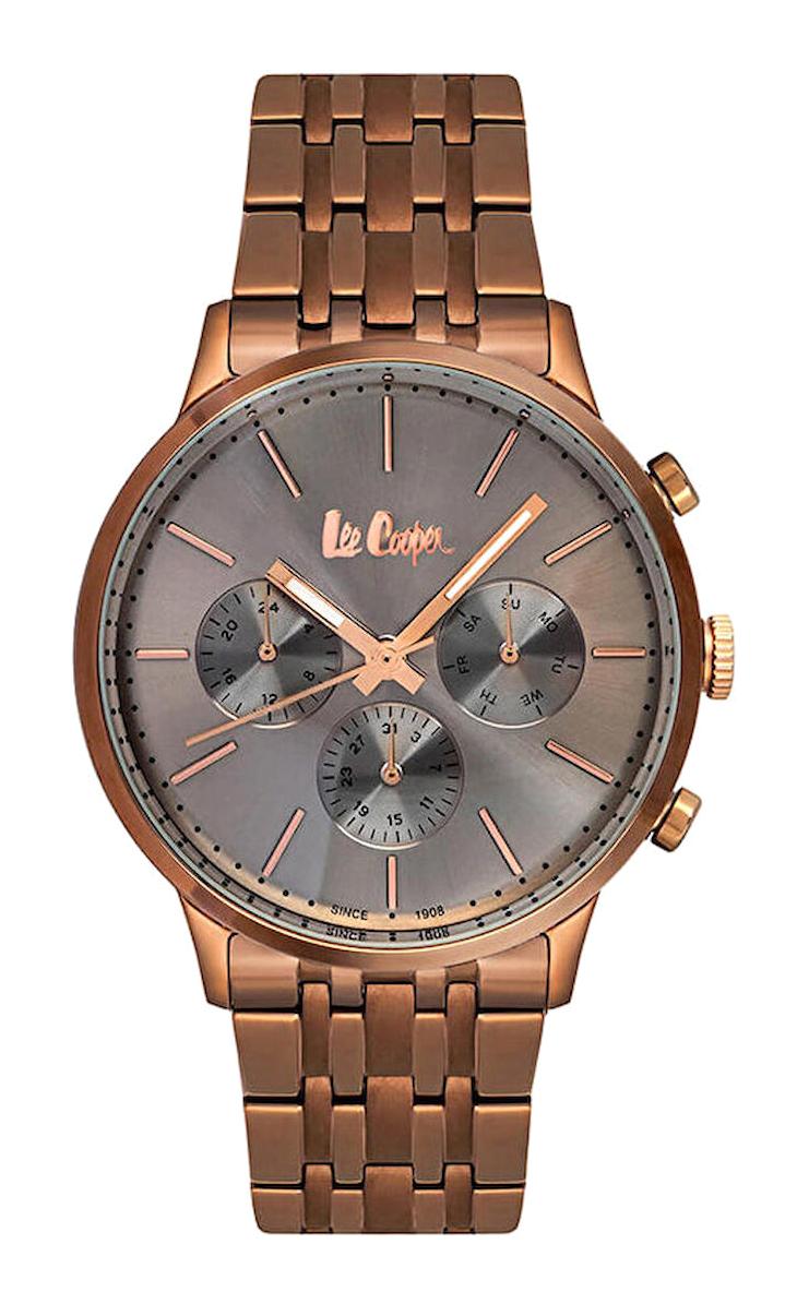 Lee Cooper LC06897.770 Takvimli Rose Gold Çelik Kordon Analog Erkek Kol Saati