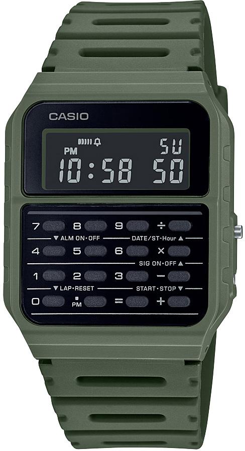 Casio CA-53WF-3BDF Takvimli 34.4 mm Yeşil Silikon Kordon Dijital Erkek Kol Saati