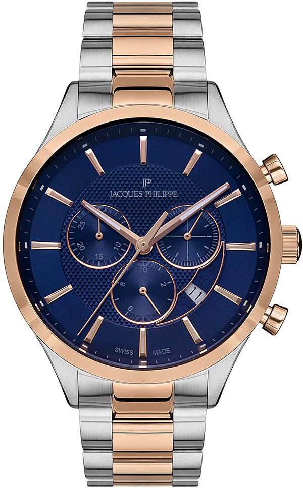 Jacques Philippe JPQGC037338 Pusulalı Takvimli 43 mm Çelik Kordon Analog Erkek Kol Saati