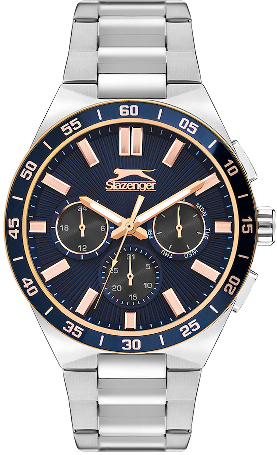 Slazenger SL.09.2285.2.03 Takvimli 45 mm Çelik Kordon Analog Erkek Kol Saati
