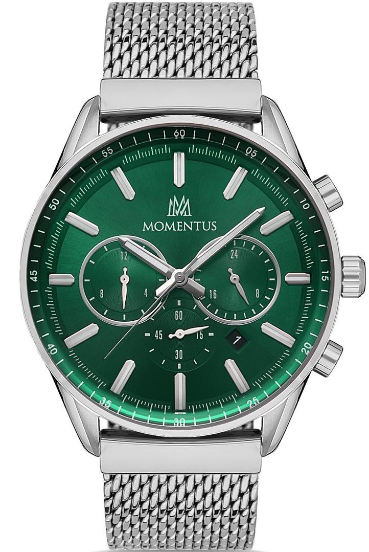 Momentus CC209S-15SS Takvimli 44 mm Çelik Kordon Analog Erkek Kol Saati