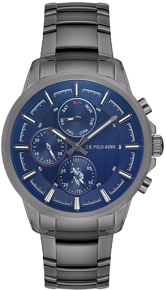 U.S. Polo Assn USPA1016-07 Takvimli 44 mm Füme Çelik Kordon Analog Erkek Kol Saati