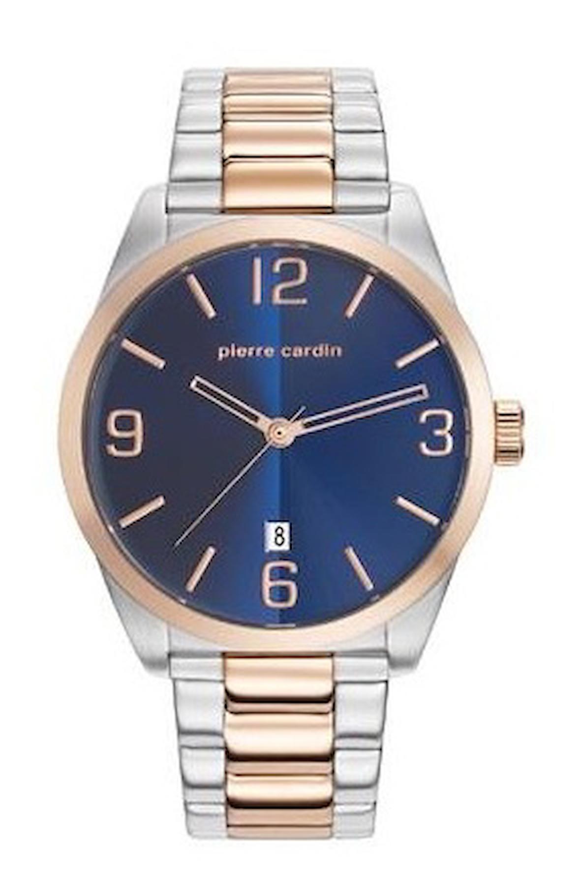 Pierre Cardin 107911F06 Takvimli 44 mm Gri-Rose Gold Metal Kordon Analog Erkek Kol Saati