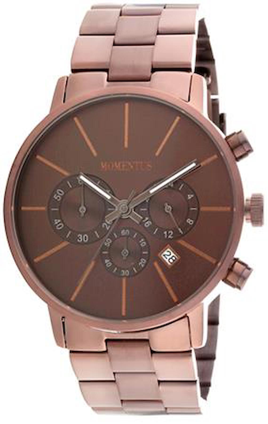 Momentus FD238F-06SF Takvimli 44 mm Rose Gold Metal Kordon Analog Erkek Kol Saati
